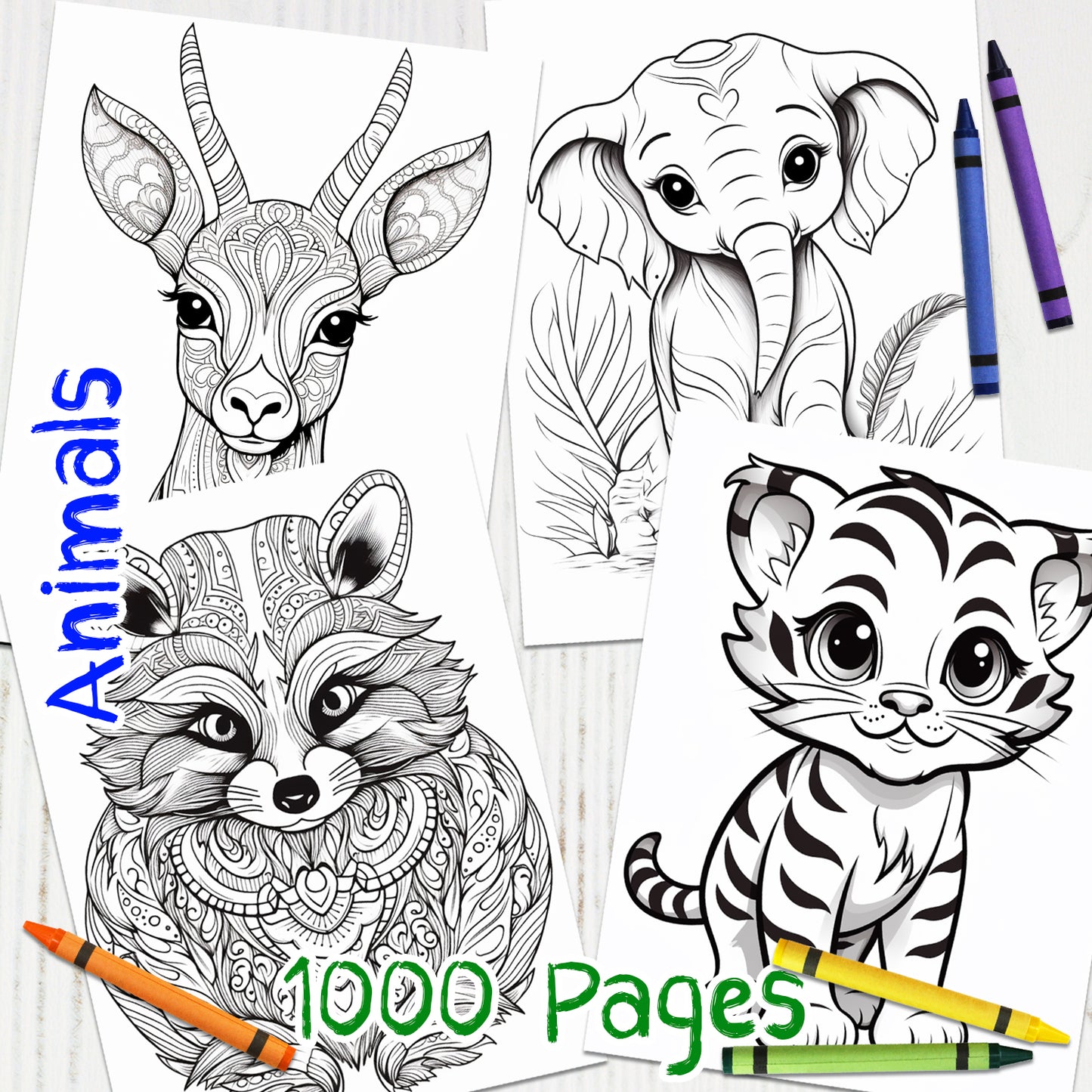 Downloadable Printable Animal Coloring Pages for Kids