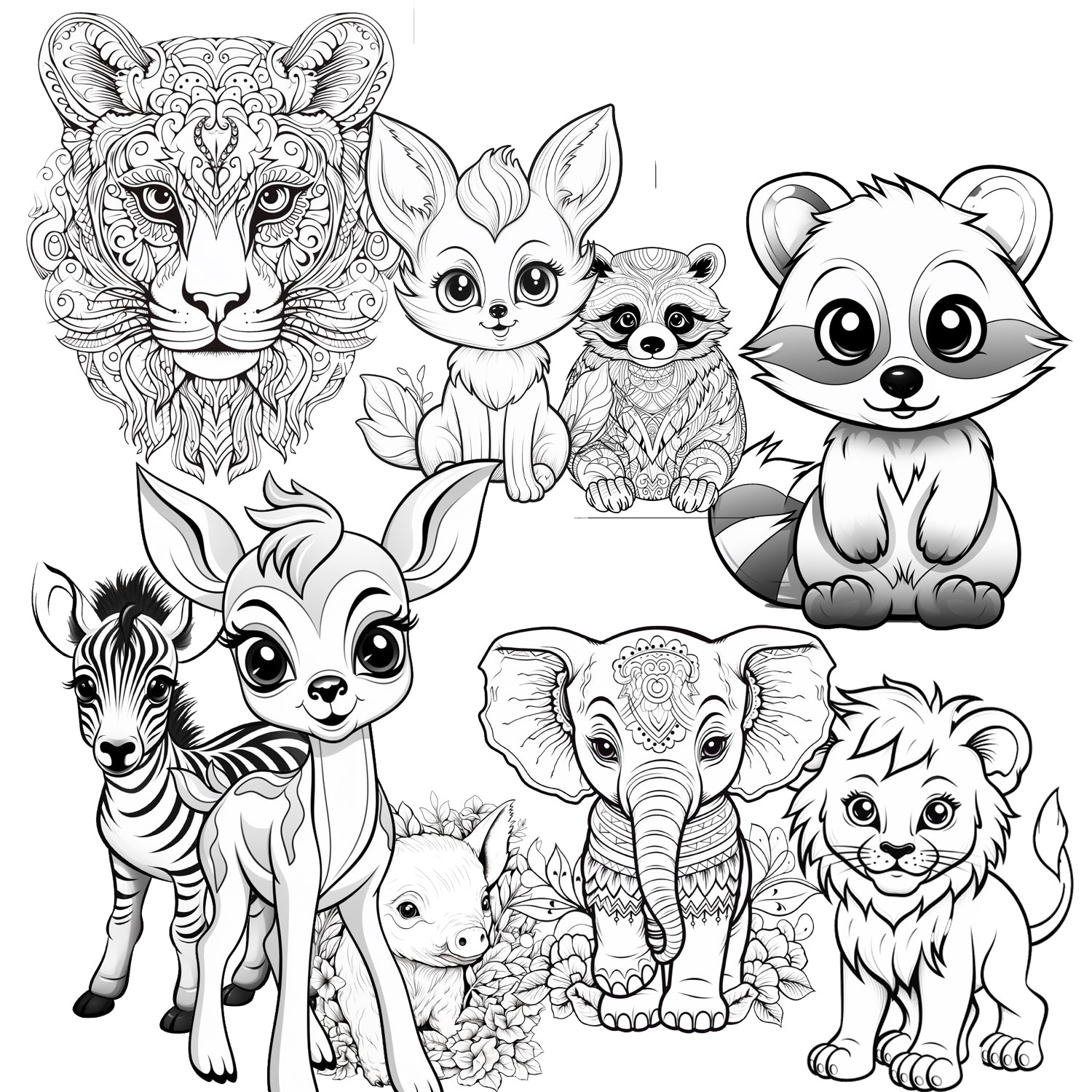 Downloadable Printable Animal Coloring Pages for Kids