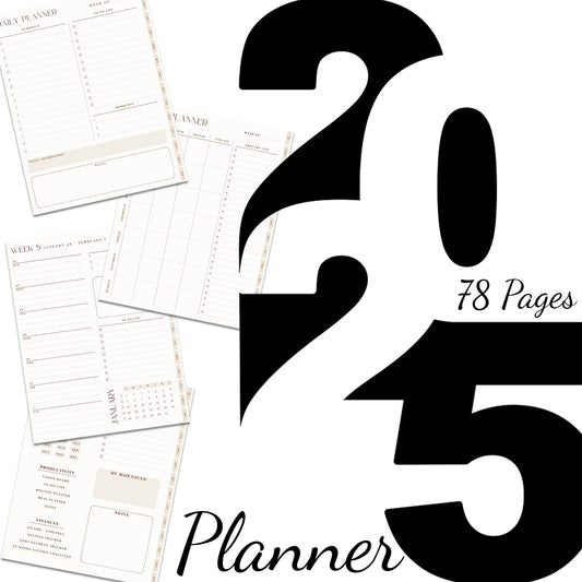 Downloadable Printable 2025 Planner