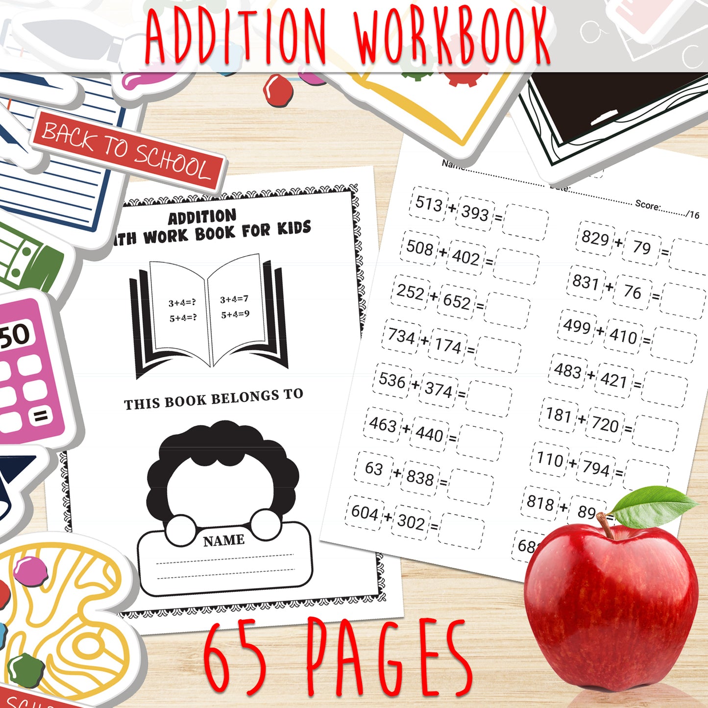 Downloadable Printable Math Addition Worksheets for Kids