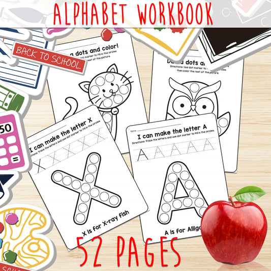 Downloadable Printable Alphabet Worksheets for Kids