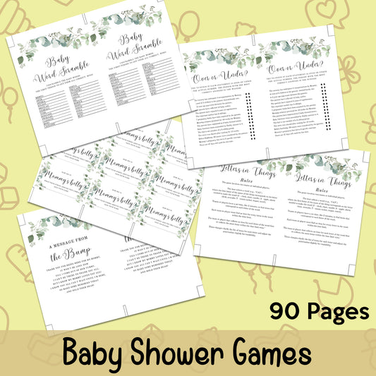 Downloadable Printable Baby Shower Games