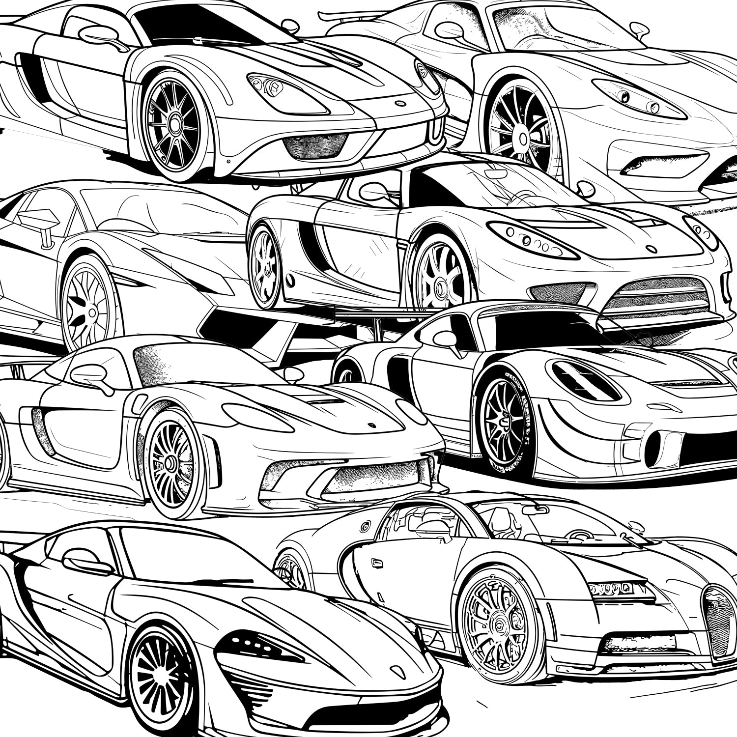 Downloadable Printable Cars Coloring Pages for Kids