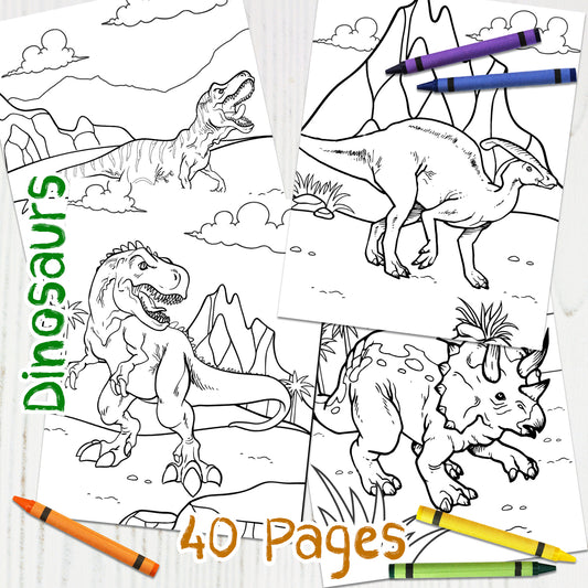 Downloadable Printable Dinosaur Coloring Pages for Kids