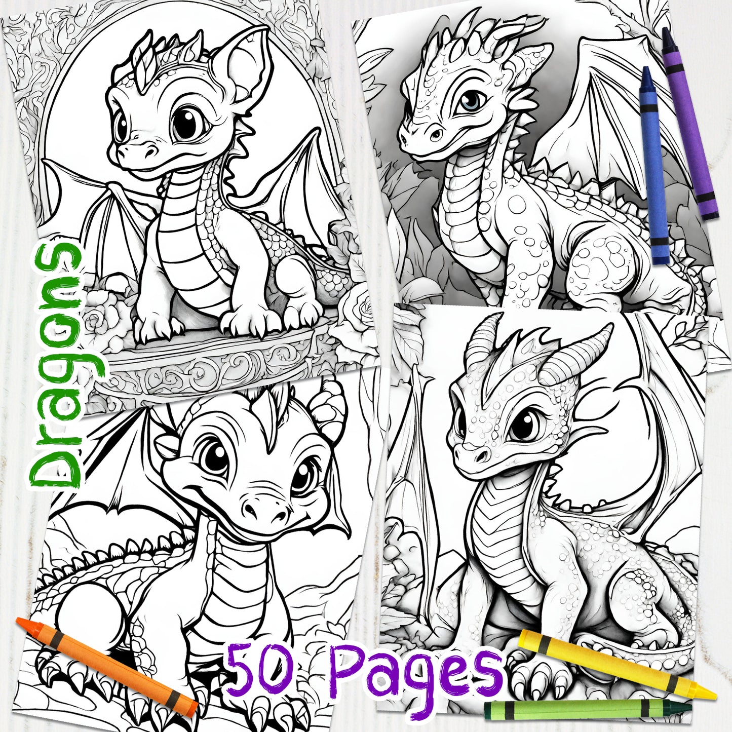 Downloadable Printable Dragons Coloring Pages for Kids