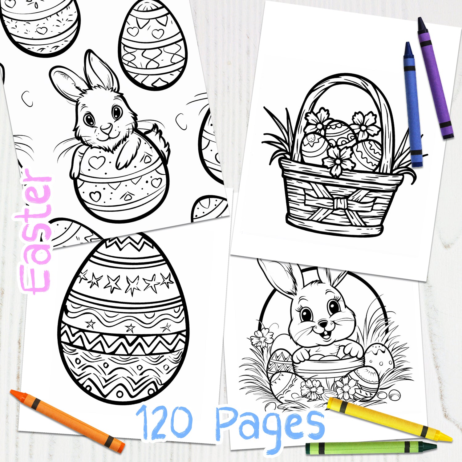 Downloadable Printable Easter Coloring Pages for Kids