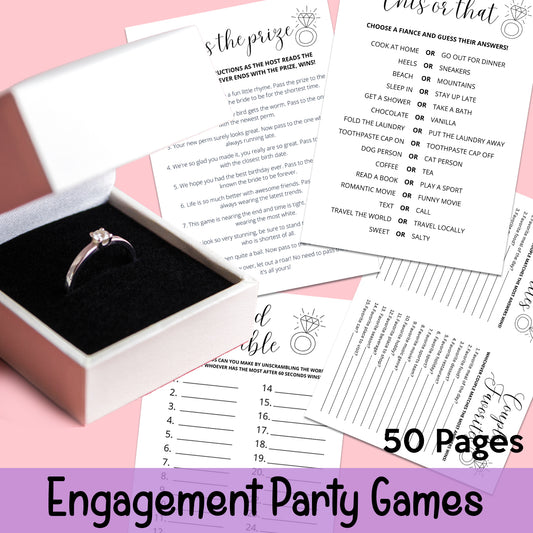 Downloadable Printable Engagement Party Games