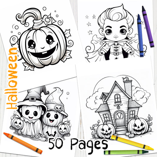 Downloadable Printable Halloween Coloring Pages for Kids