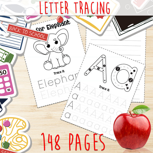 Downloadable Printable Letter Tracing Worksheets for Kids