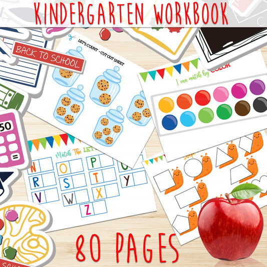 Downloadable Printable Kindergarten Matching Worksheets for Kids