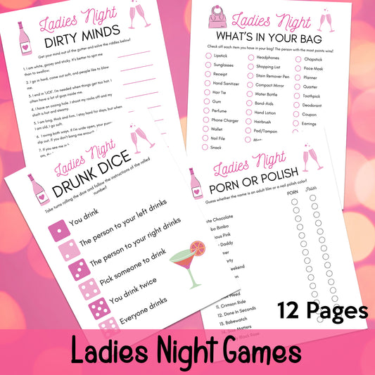 Downloadable Printable Ladies Night Games