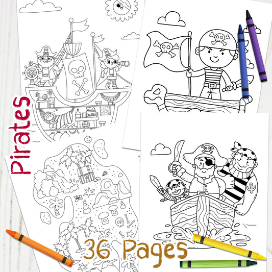 Downloadable Printable Pirates Coloring Pages for Kids