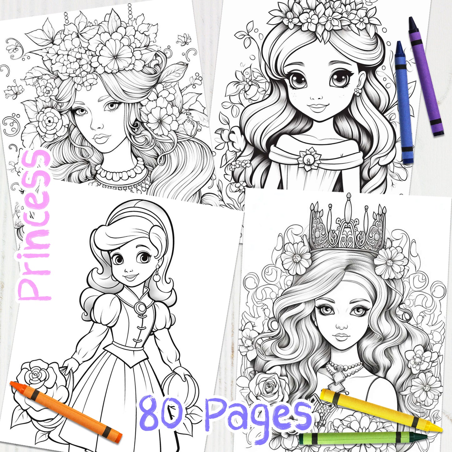 Downloadable Printable Princess Coloring Pages for Kids