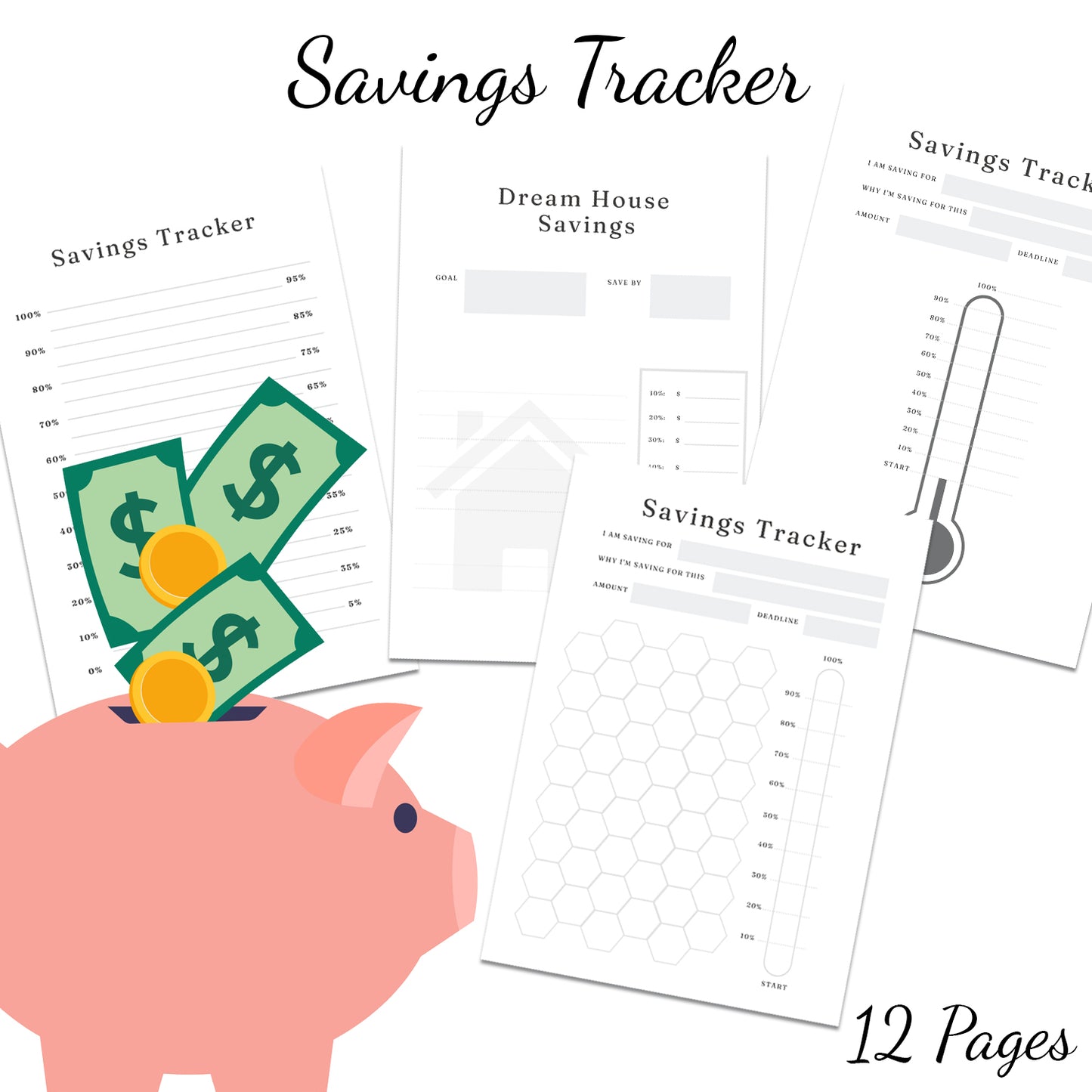 Downloadable Printable Savings Tracker