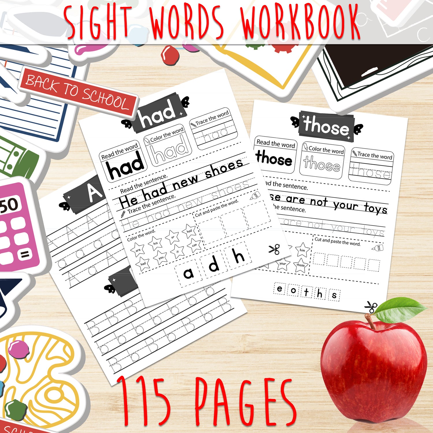 Downloadable Printable Sight Words Worksheets for Kids