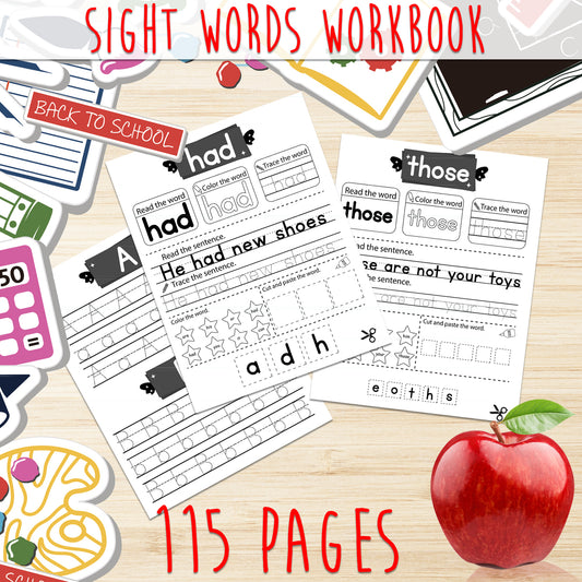 Downloadable Printable Sight Words Worksheets for Kids