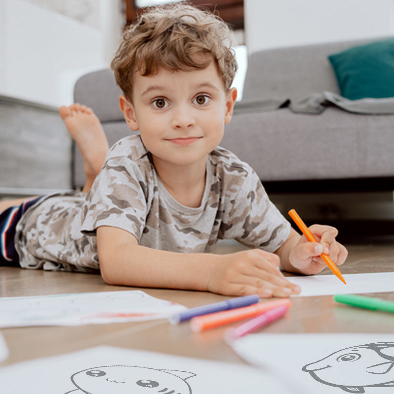 boy coloring Downloadable Printable Sea Animals Coloring Pages