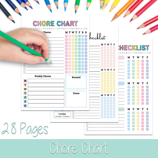 Downloadable Printable Chore Chart for Kids