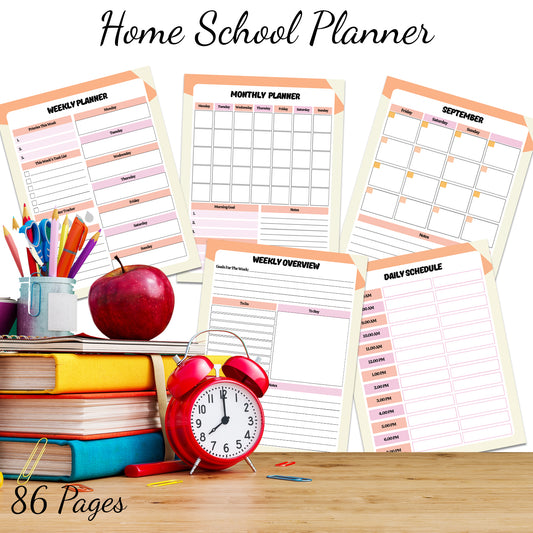 Downloadable Printable Home School Planner