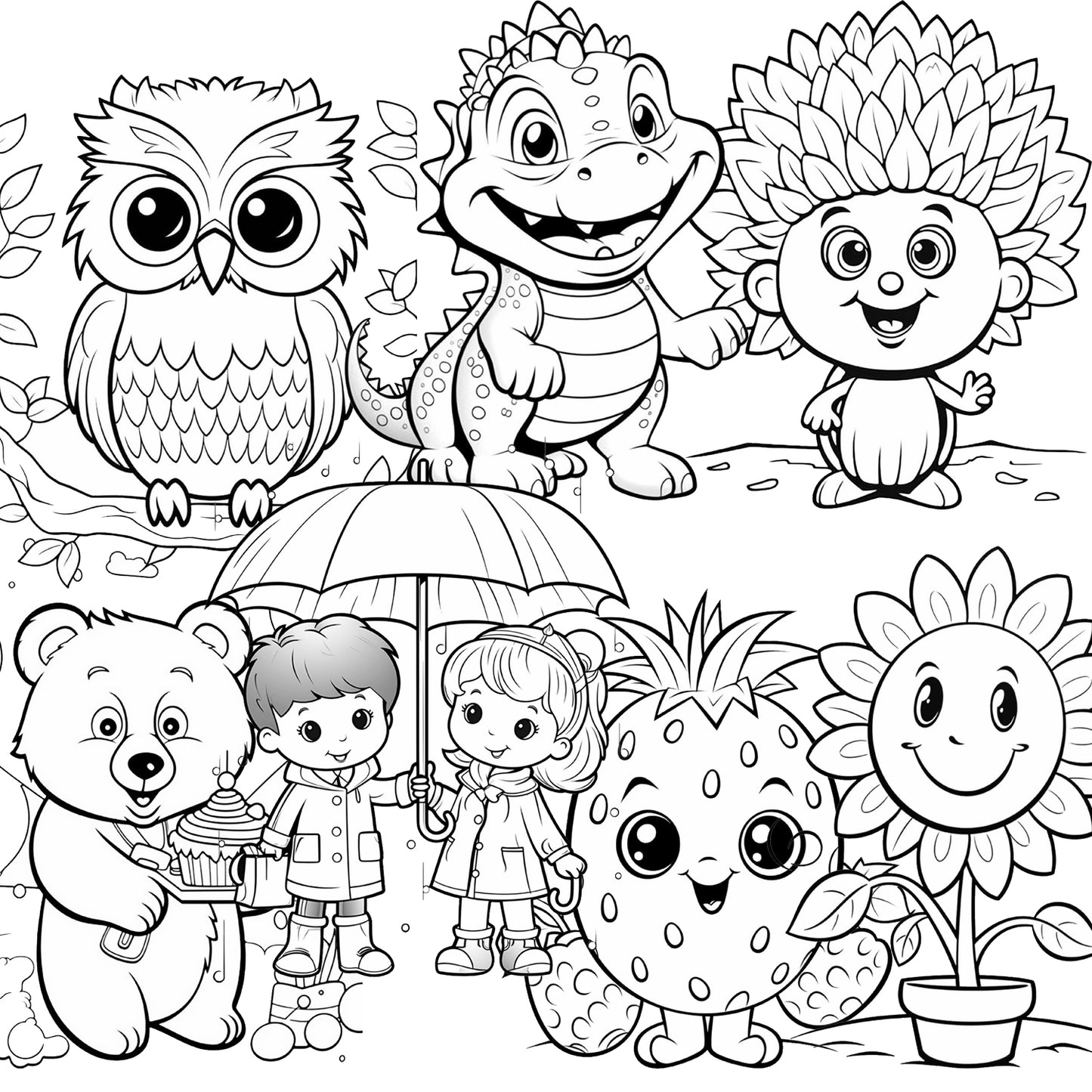 Downloadable Printable Assorted Coloring Pages for Kids