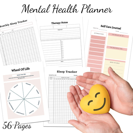 Downloadable Printable Mental Health Planner