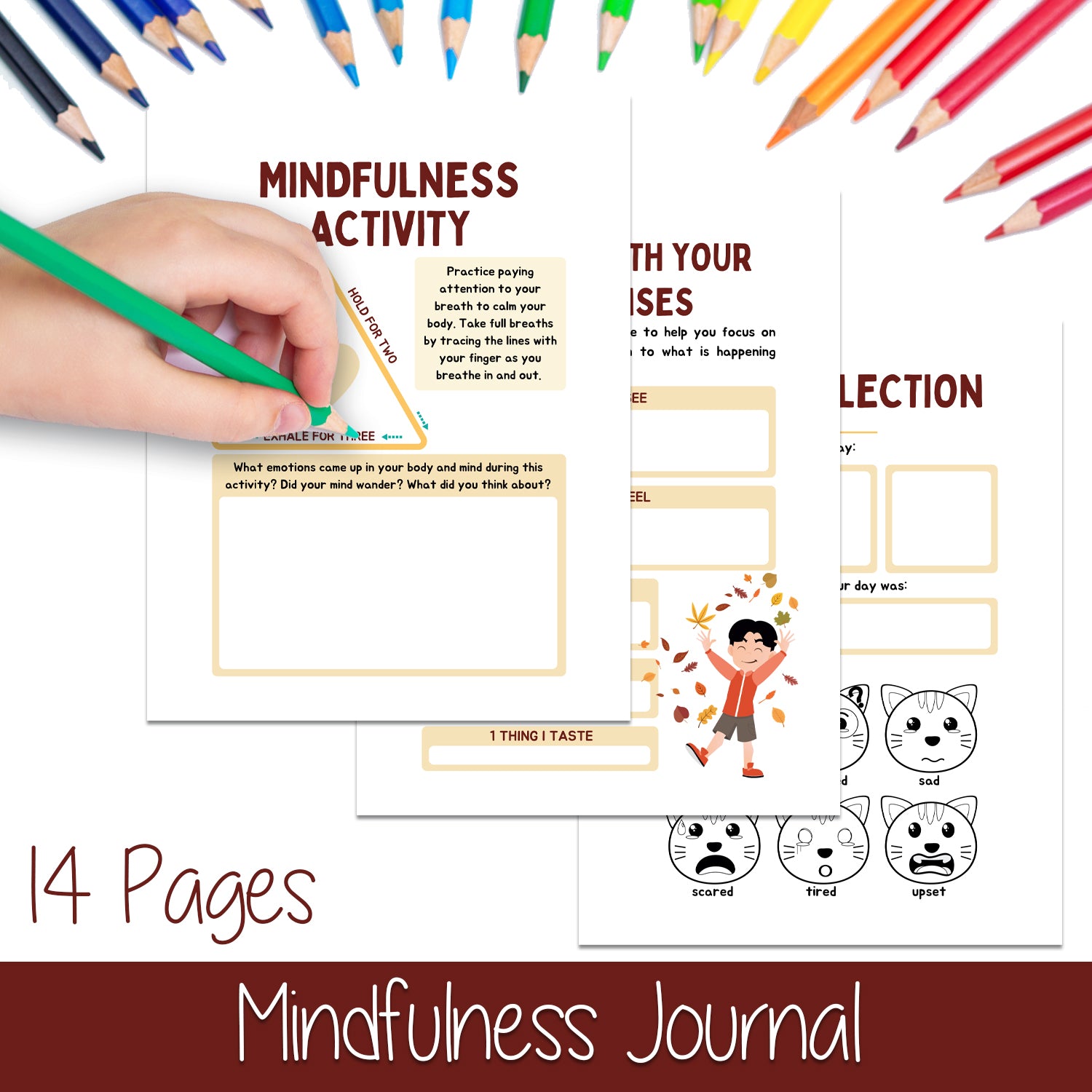 Downloadable Printable Mindfulness Journal for Kids