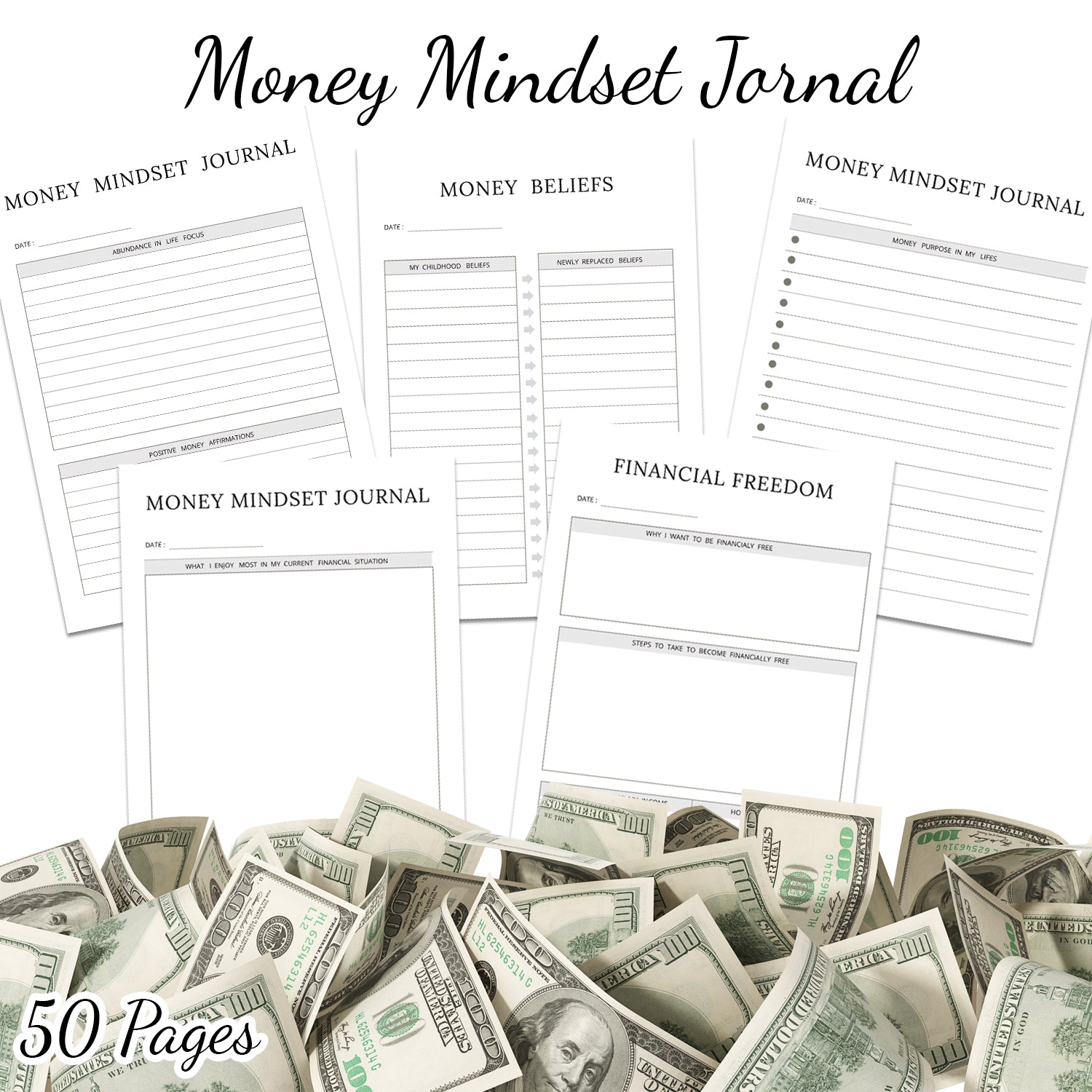 Downloadable Printable Money Mindset Journal